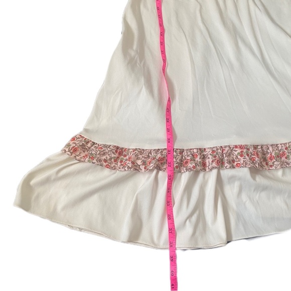 Vintage 70’s Peasant Dress Floral Cream w. Flutter Sleeves Prairie Western M - Picture 14 of 15